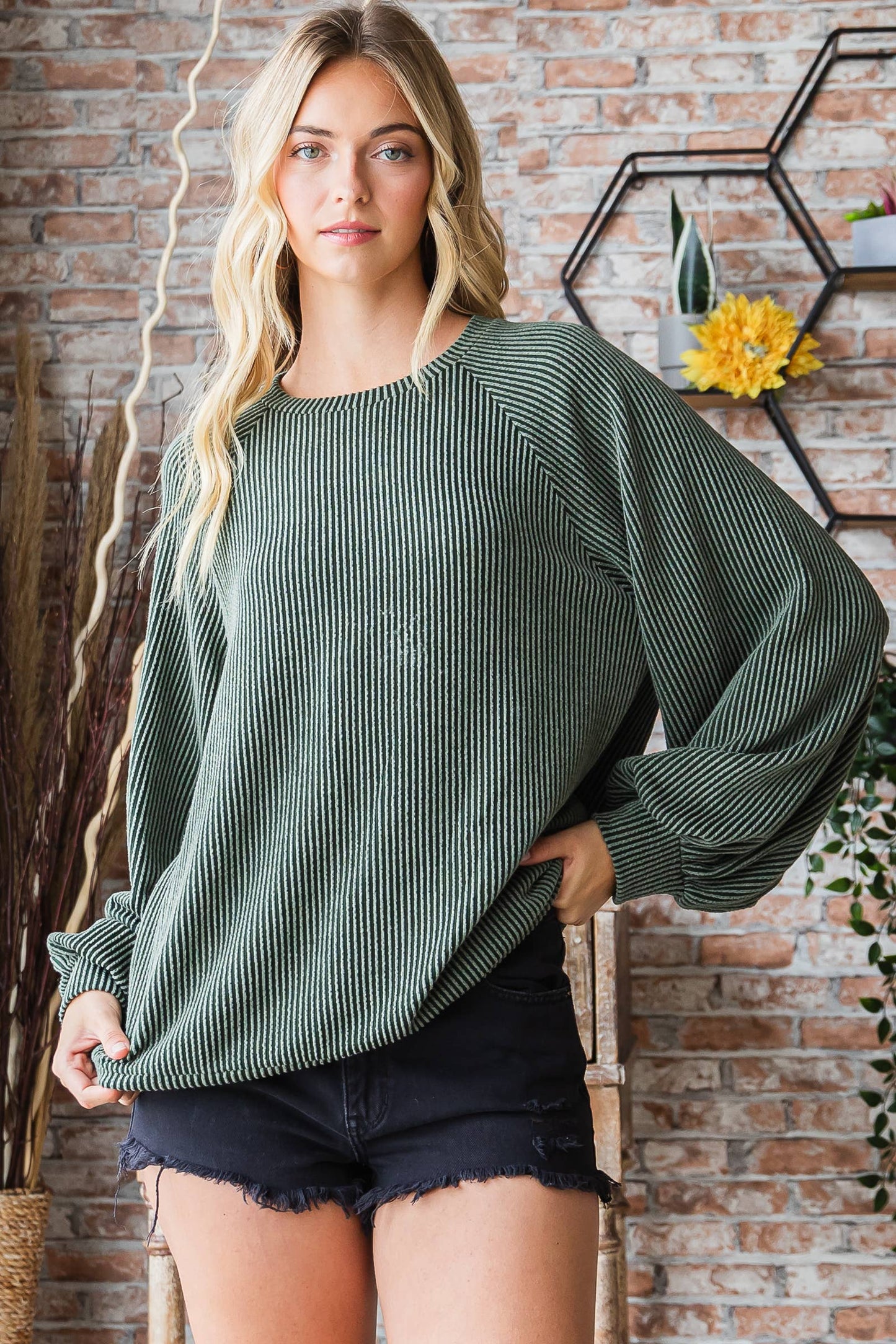 Plus oversize raglan sleeve top-PLT10655A