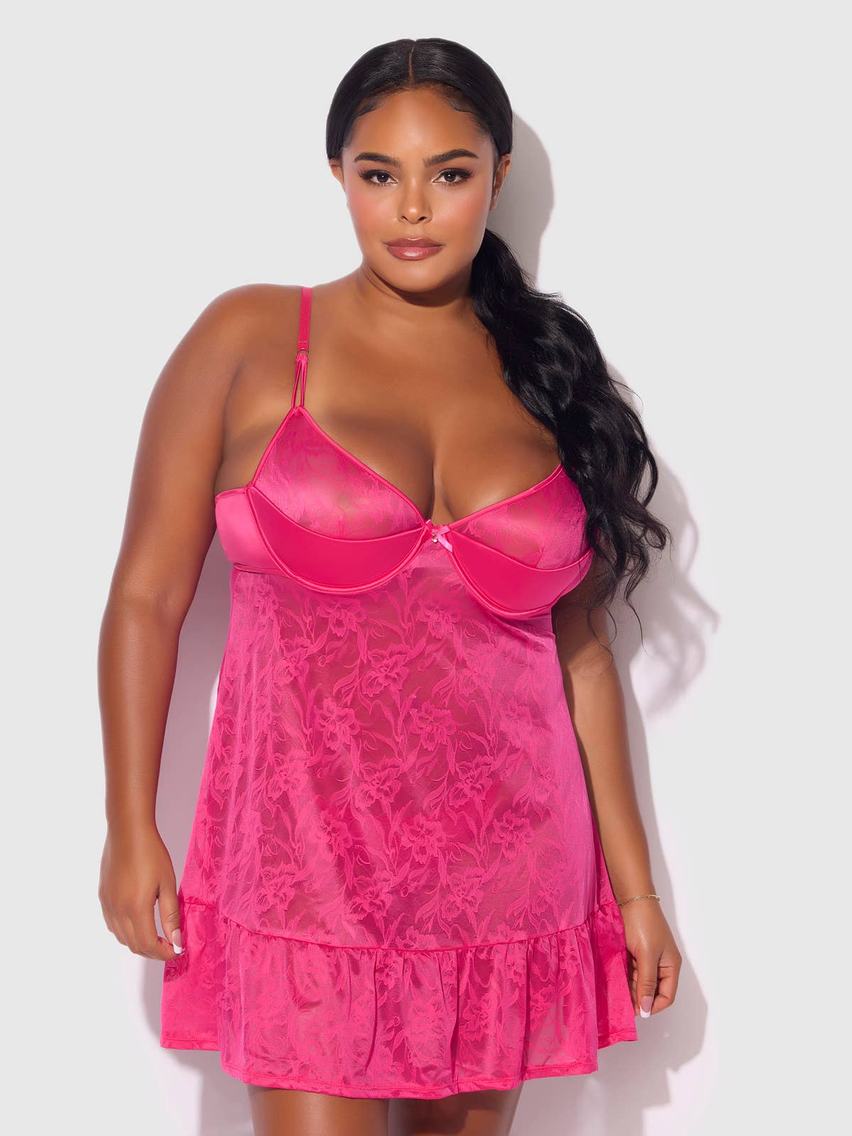 FLORA LACE BABYDOLL & G-STRING SET