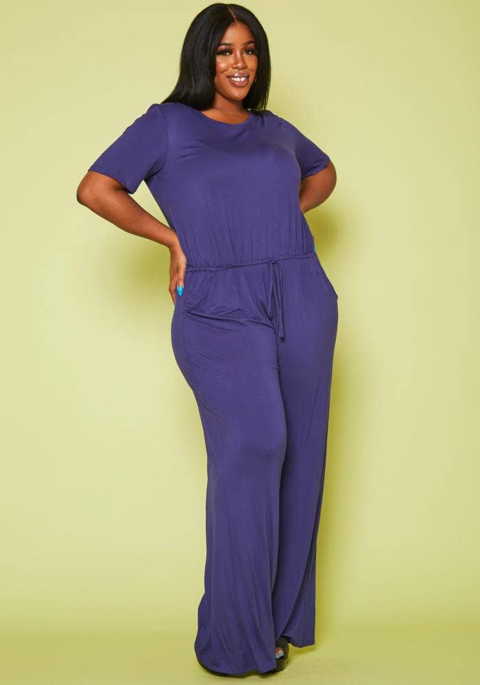 Women's Plus Size Lounge Wide Leg Jumpsuit