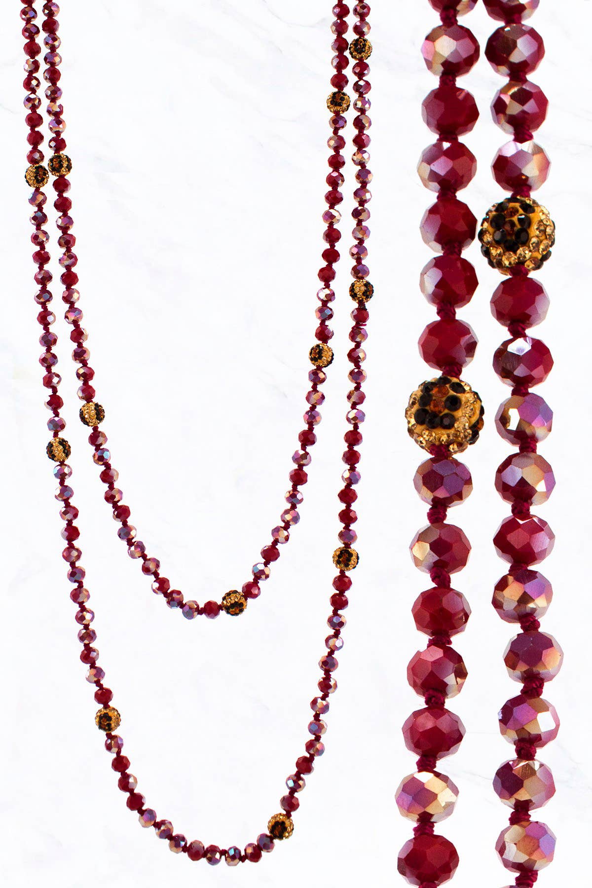 Bead and Leo Stone Ball Necklace