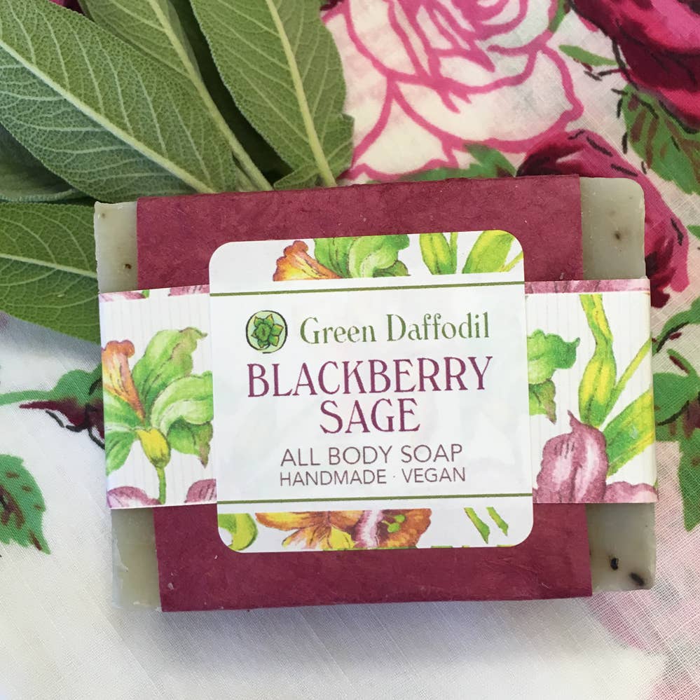 Blackberry Sage Natural Handmade Bar Soap - Fruity