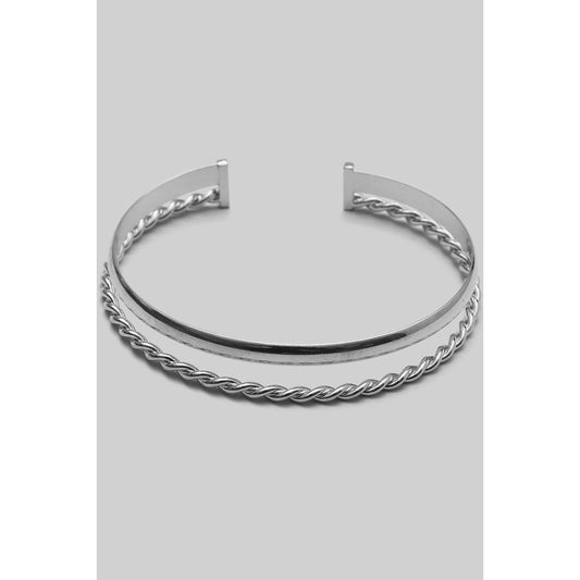 TWO ROW TWIST CUFF BRACELET