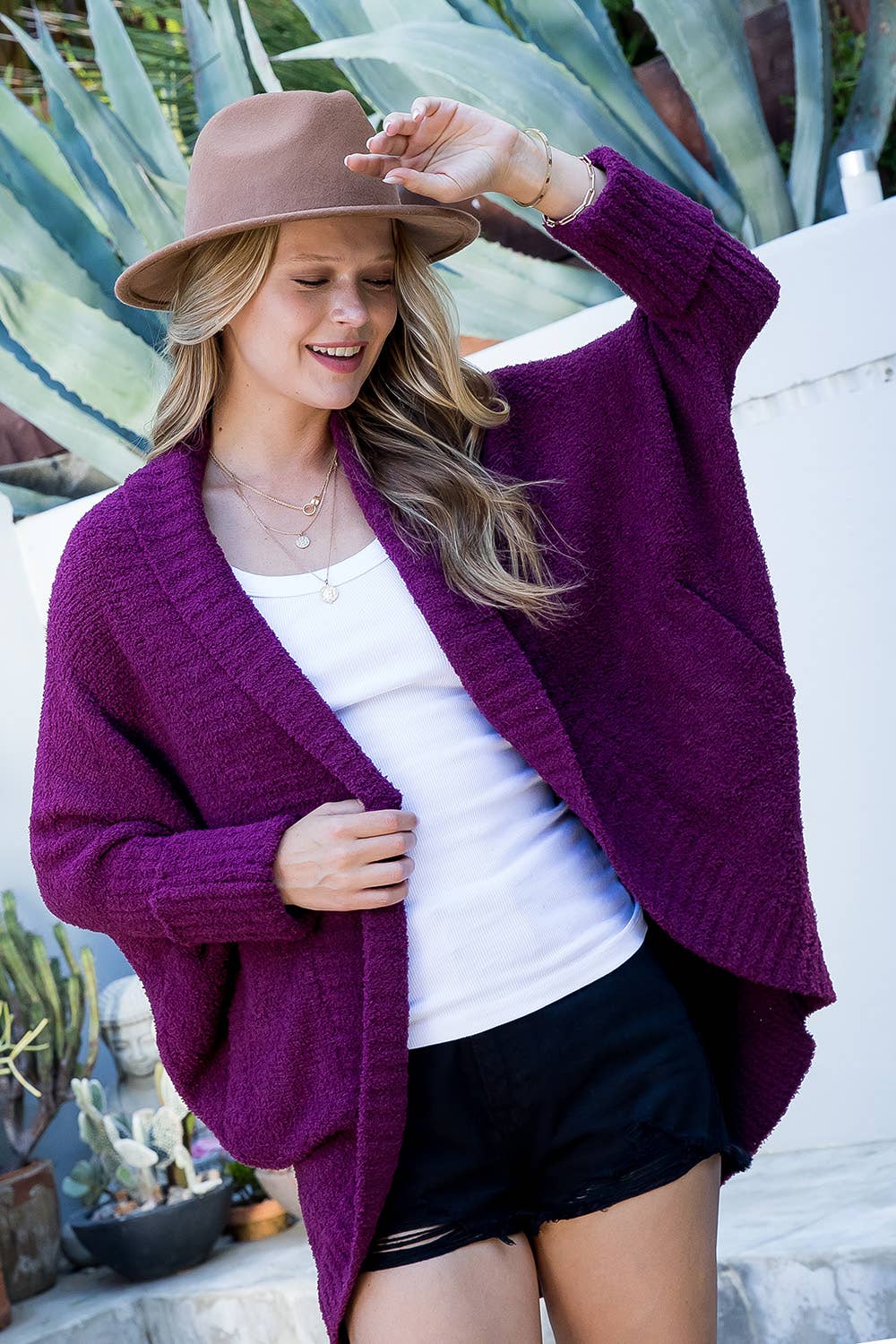 PLUS SIZE SUPER SOFT  COZY SWEATER KNIT CARDIGAN