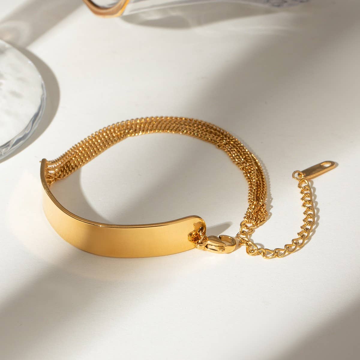 18K Gold Five-Layer Chain Bracelet, No Fade_CWAJE4707