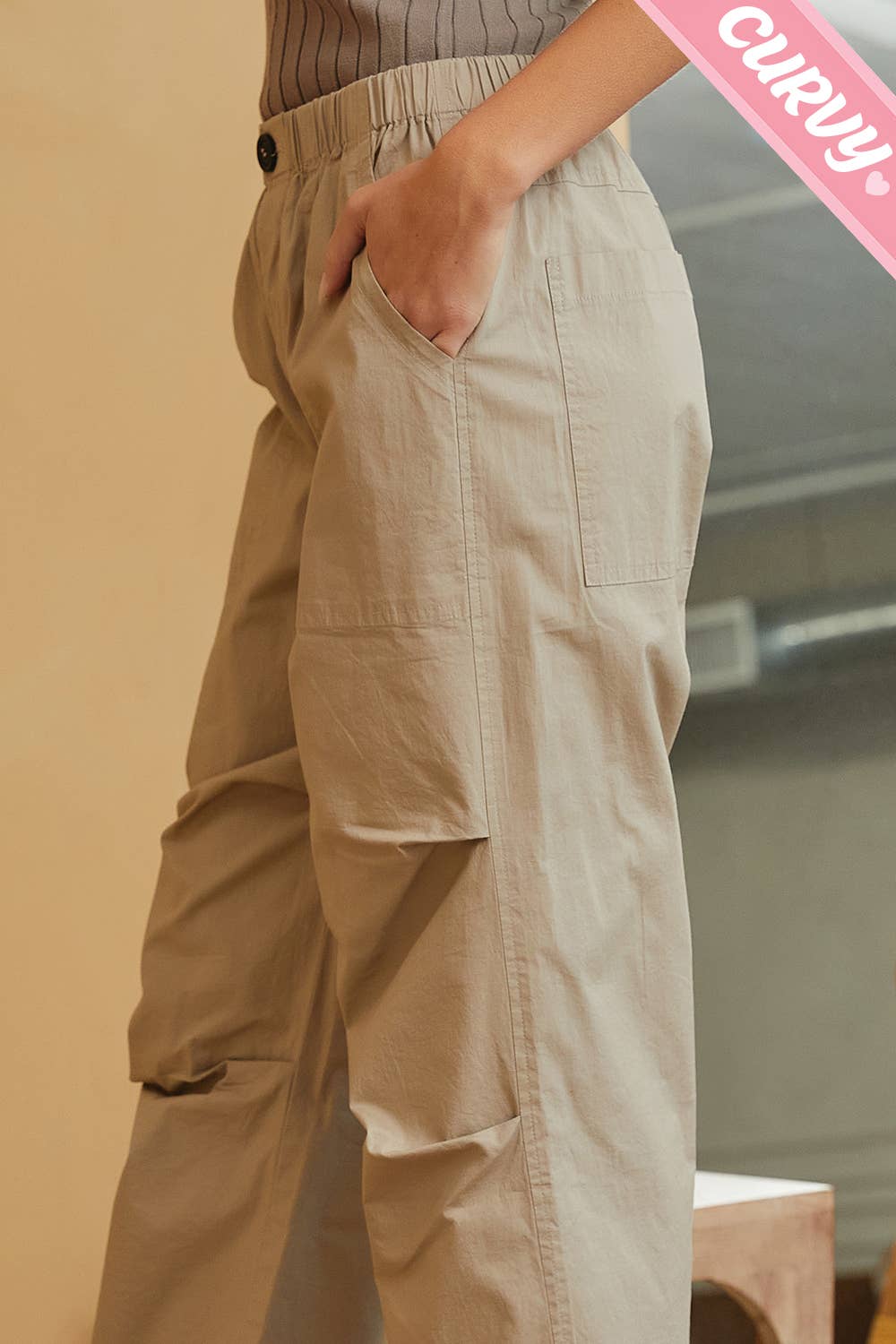 PLUS SIZE EVERY DAY CASUAL UTILITY PANTS