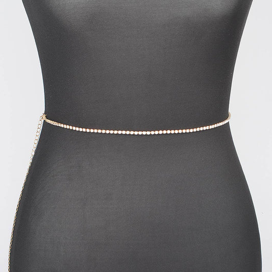 Rhinestone Plus Size Chain Belt