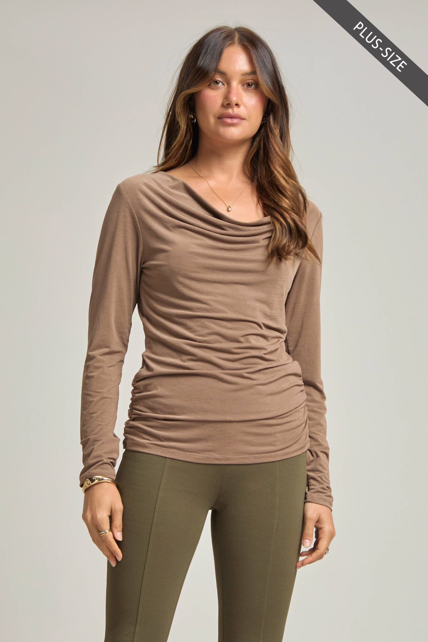 PLUS SIZE Signature Ruched Top CL-RUCHEDP