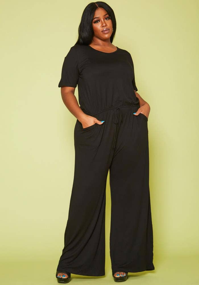 Women's Plus Size Lounge Wide Leg Jumpsuit