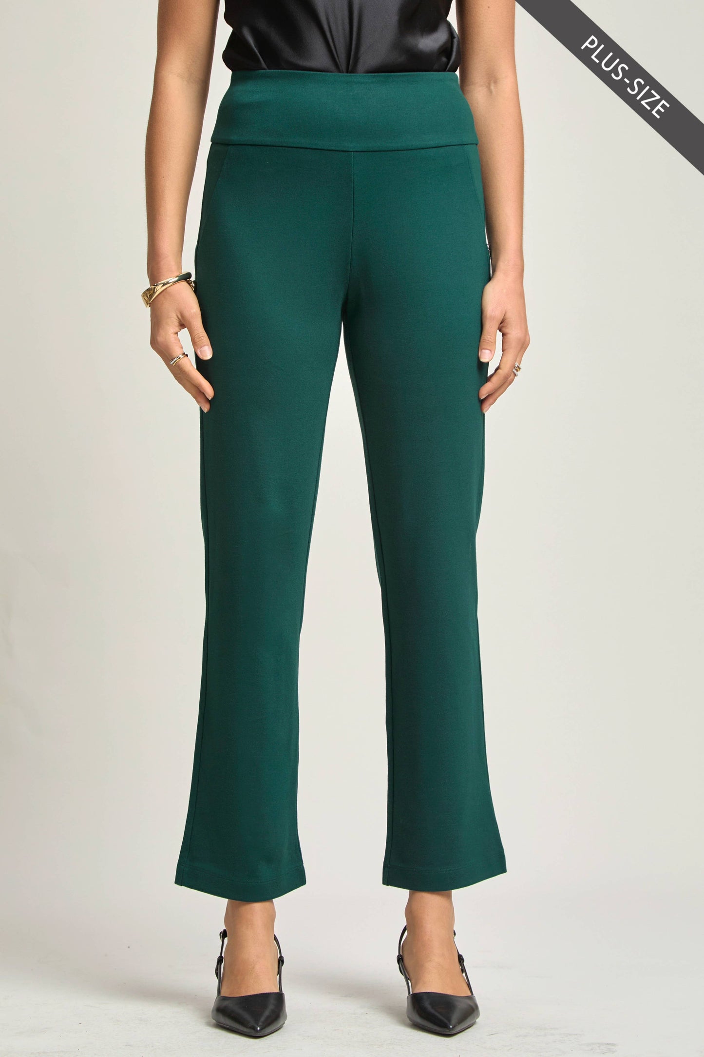 PLUS SIZE Magic High Slim Straight Pants MDS-STRAIGHTP