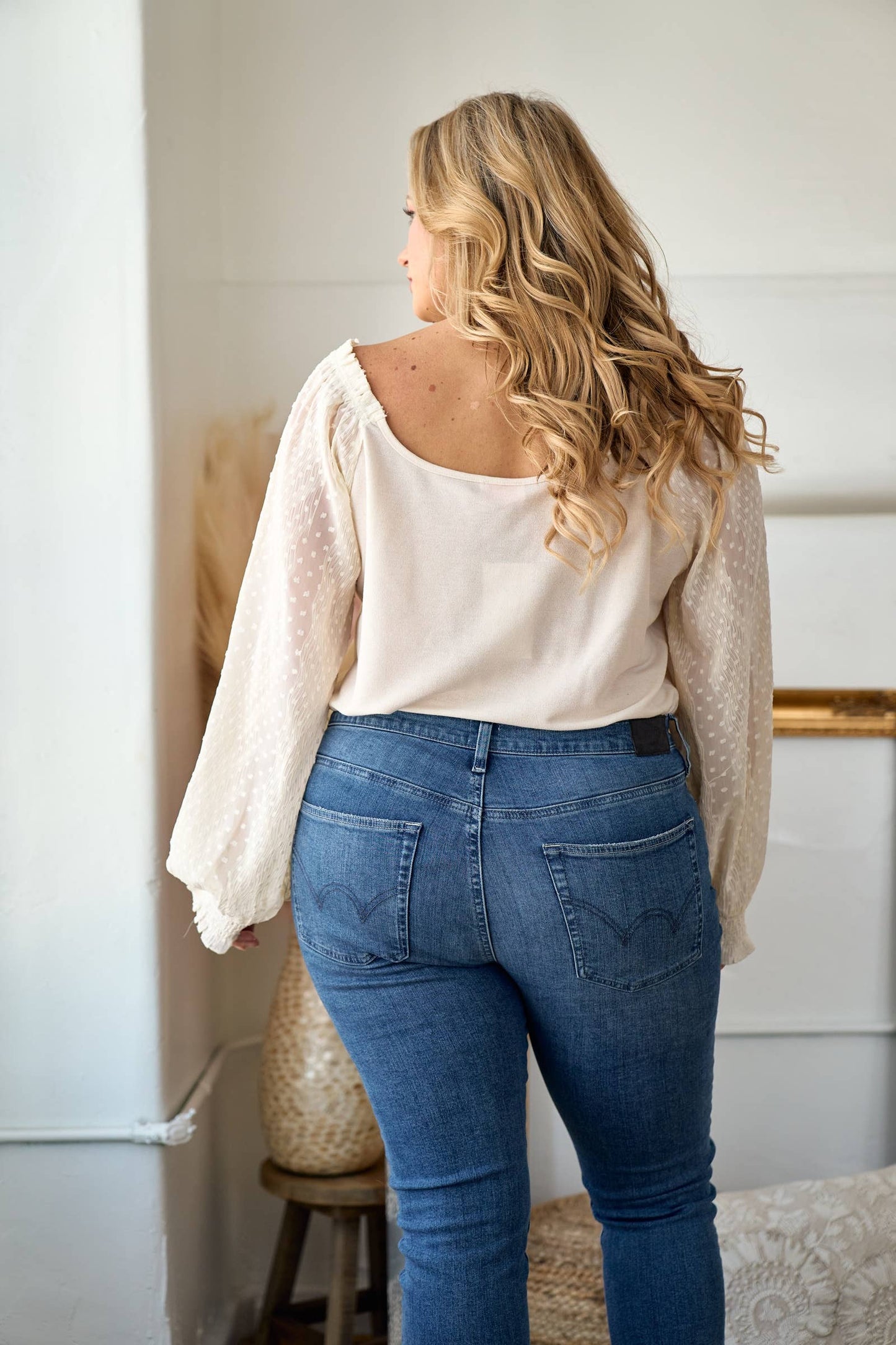 Puff Sleeve Knit Top-PIT6446