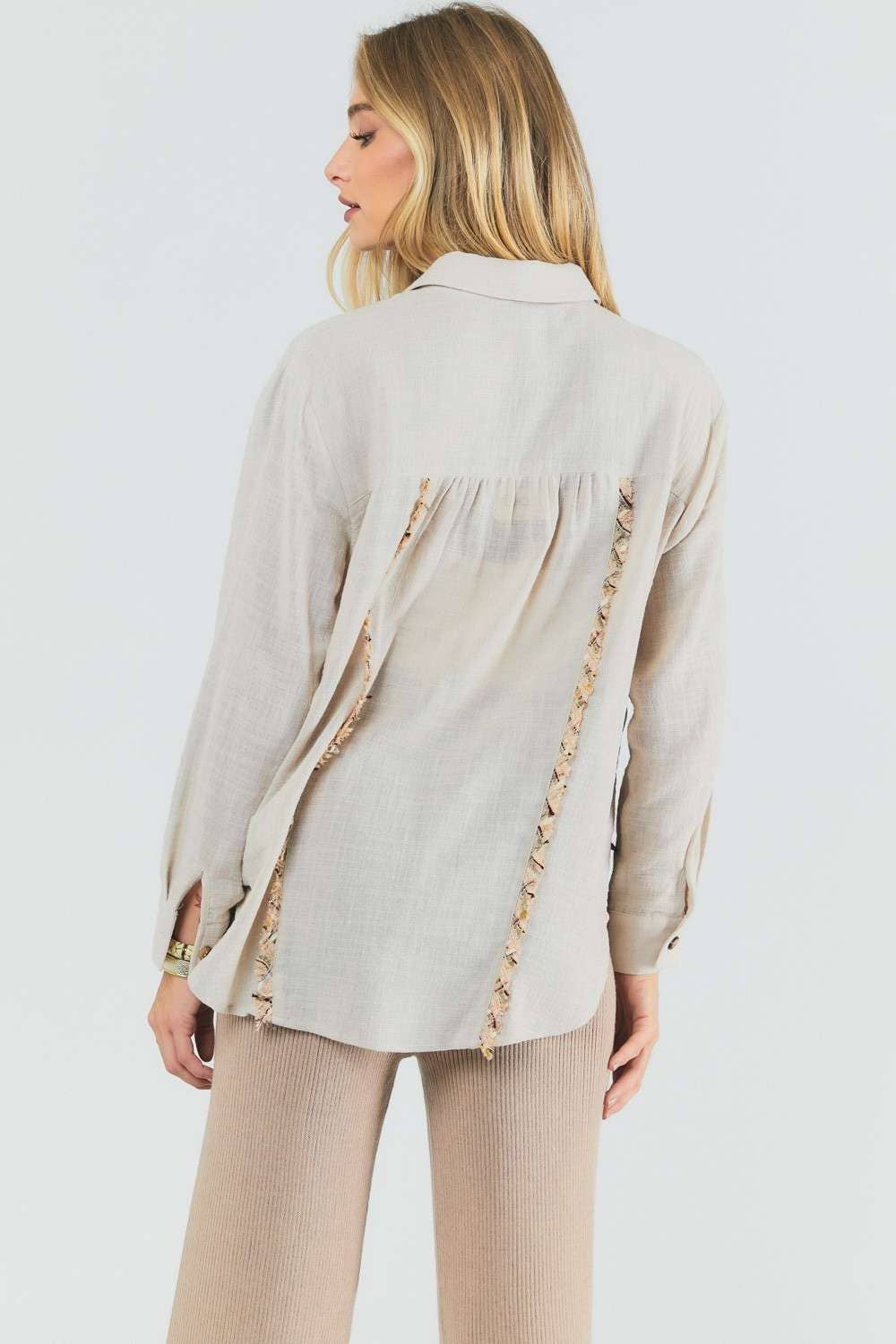 PLUS MULIT PRINTED CHEST POCKET BUTTON DOWN SHIRT