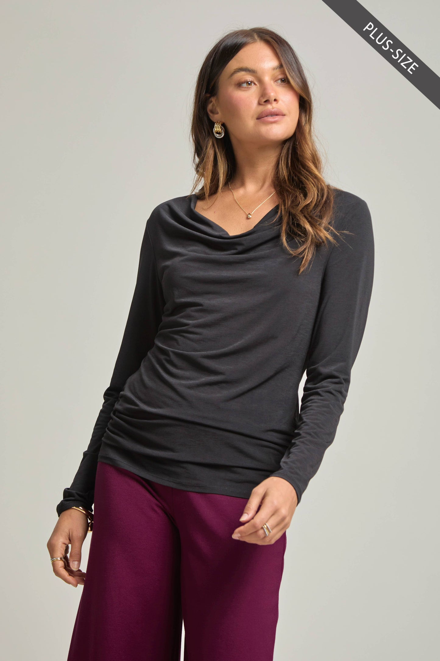 PLUS SIZE Signature Ruched Top CL-RUCHEDP