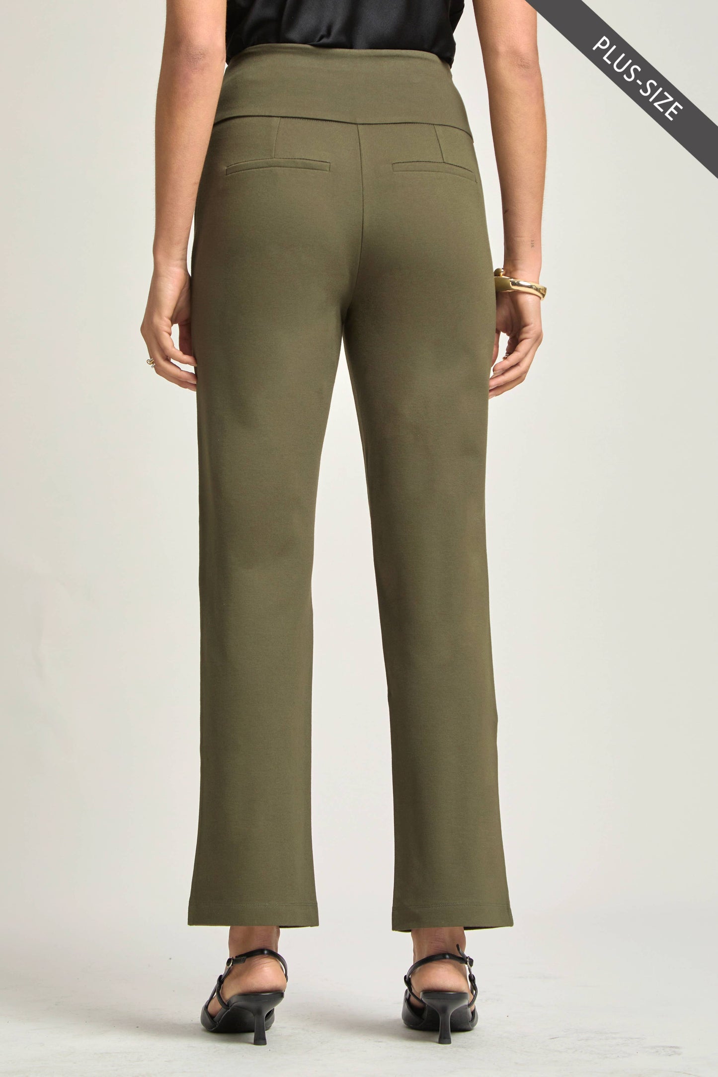 PLUS SIZE Magic High Slim Straight Pants MDS-STRAIGHTP