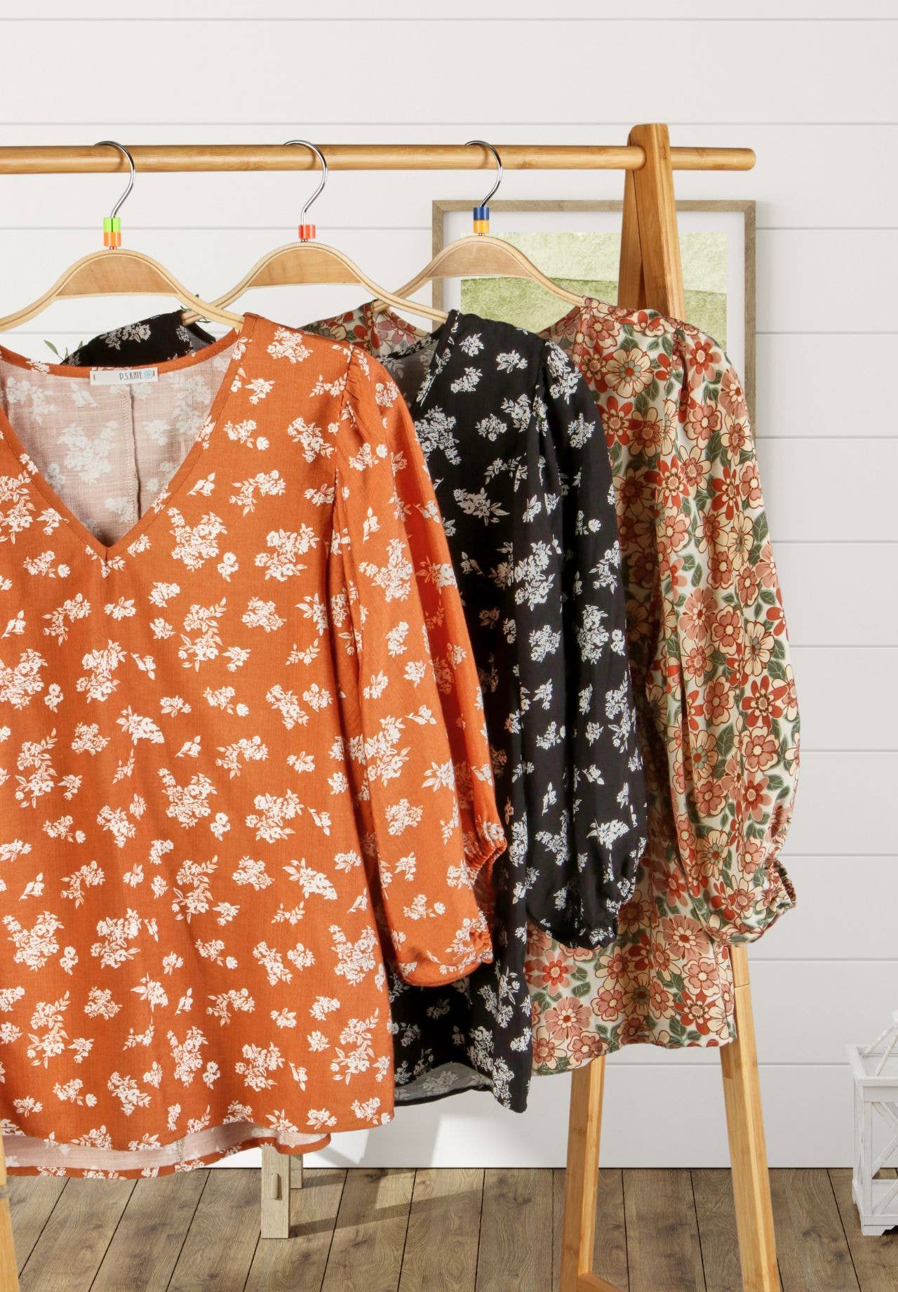 Woven floral top 7068-PLUS