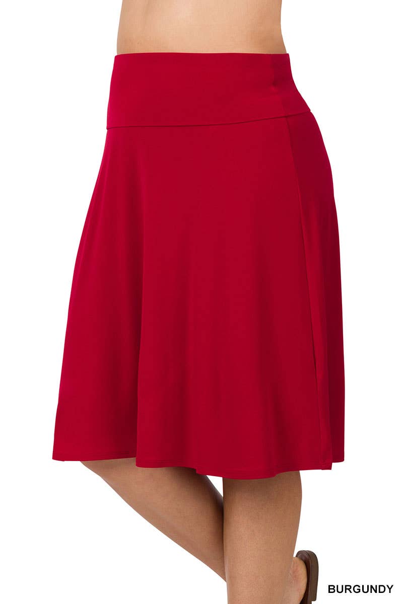 `.SI-21868 Plus ITY Flared Skirt