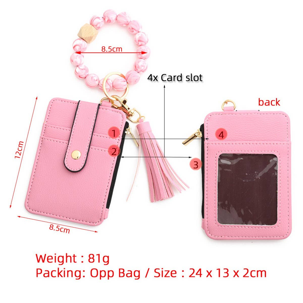 Silicone Wristlet Keychain Card Holder Wallet_CWMM10122