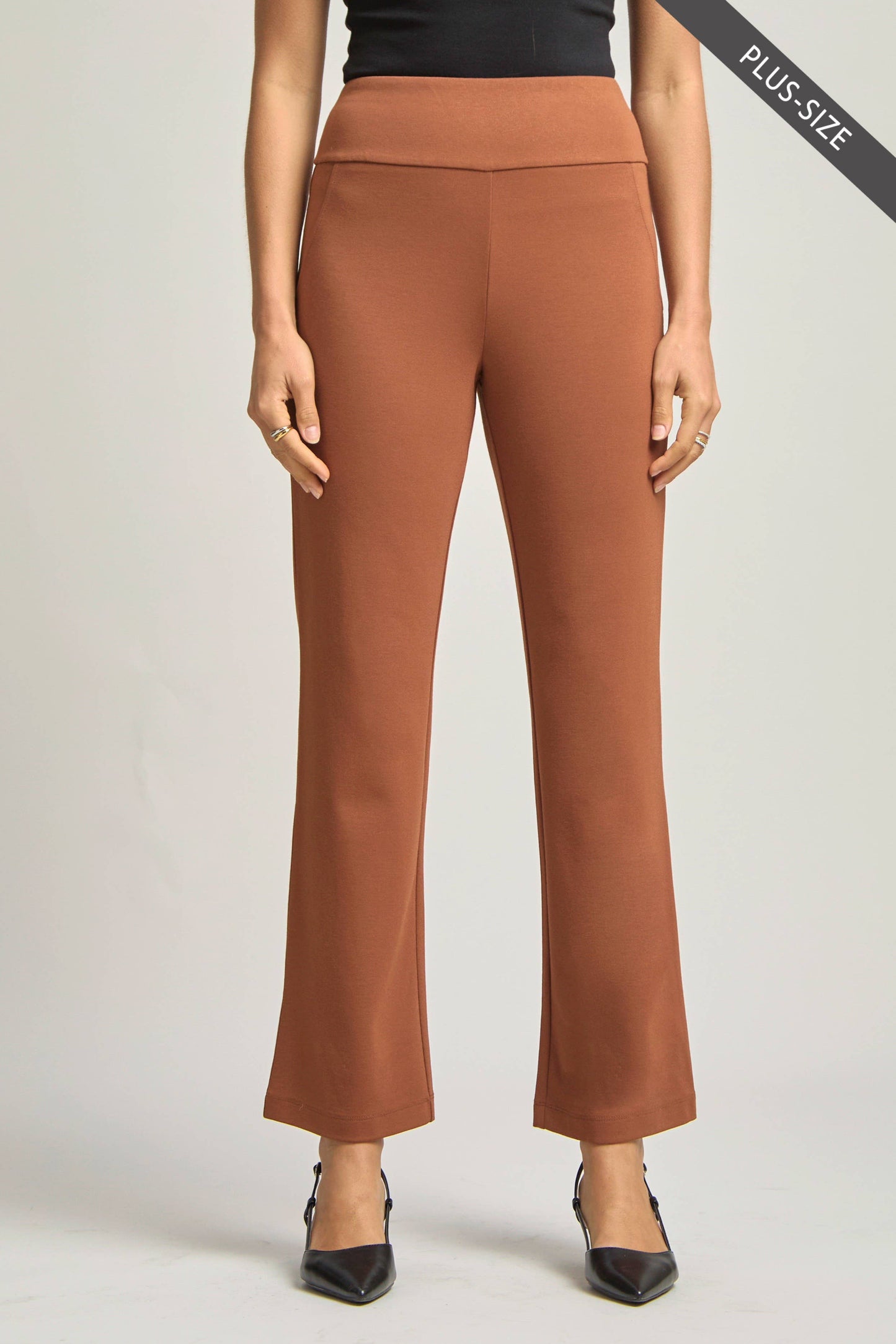 PLUS SIZE Magic High Slim Straight Pants MDS-STRAIGHTP