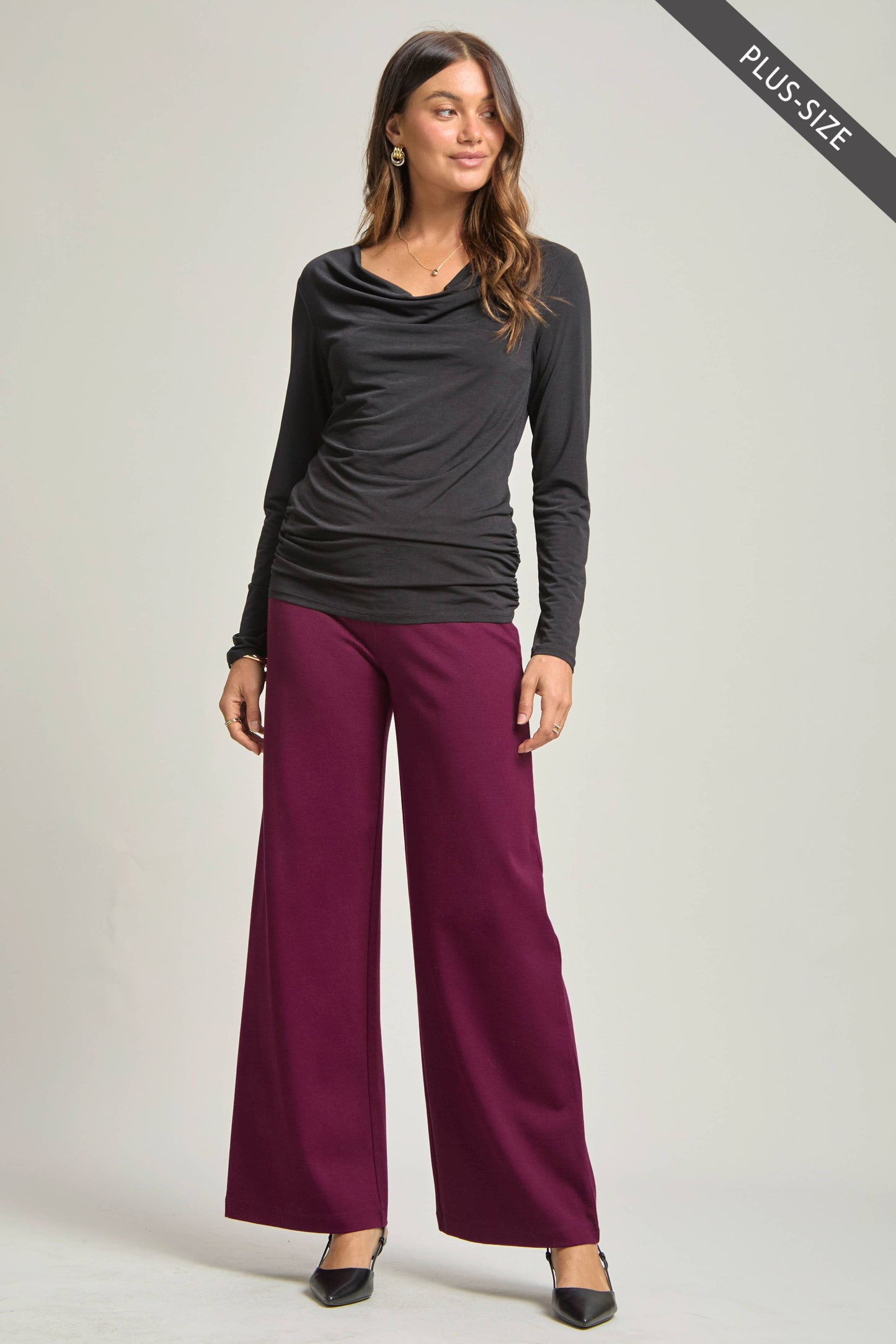 PLUS SIZE Signature Ruched Top CL-RUCHEDP