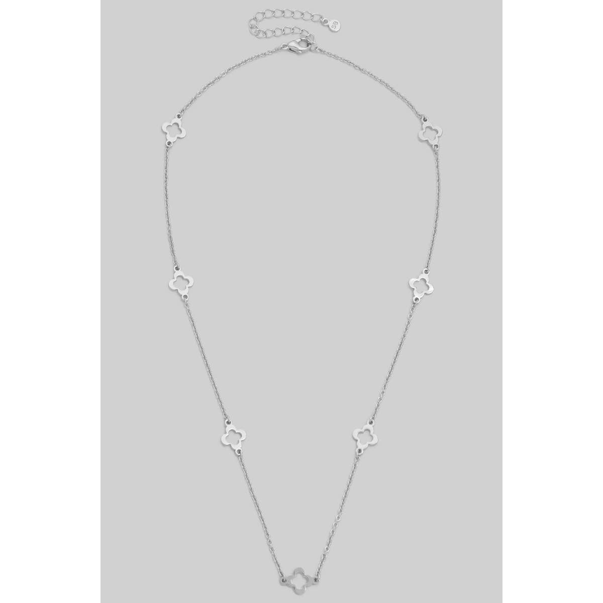 GOLD OR SILVER DIPPED SHAMROCK PENDANT NECKLACE