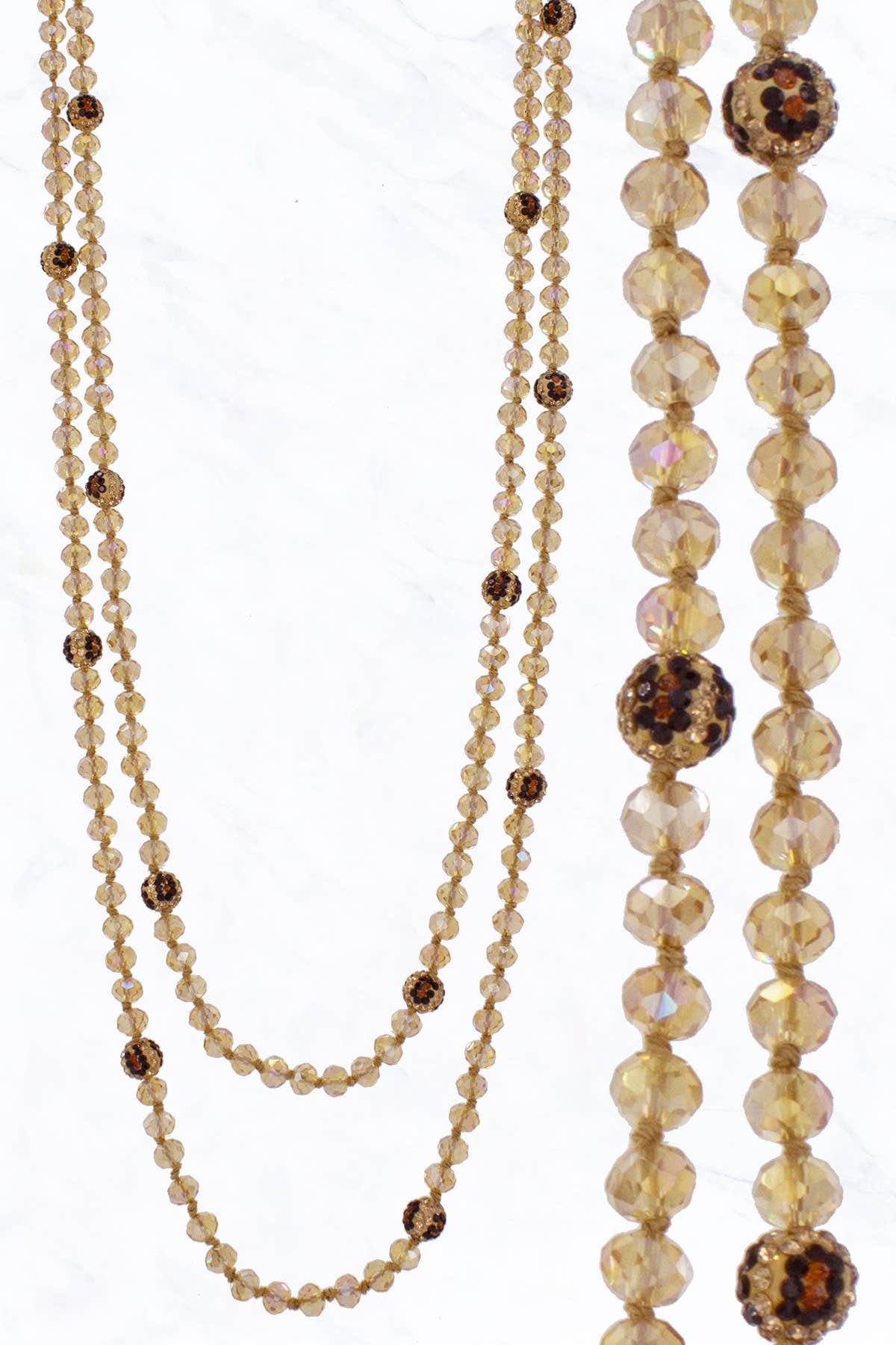 Bead and Leo Stone Ball Necklace