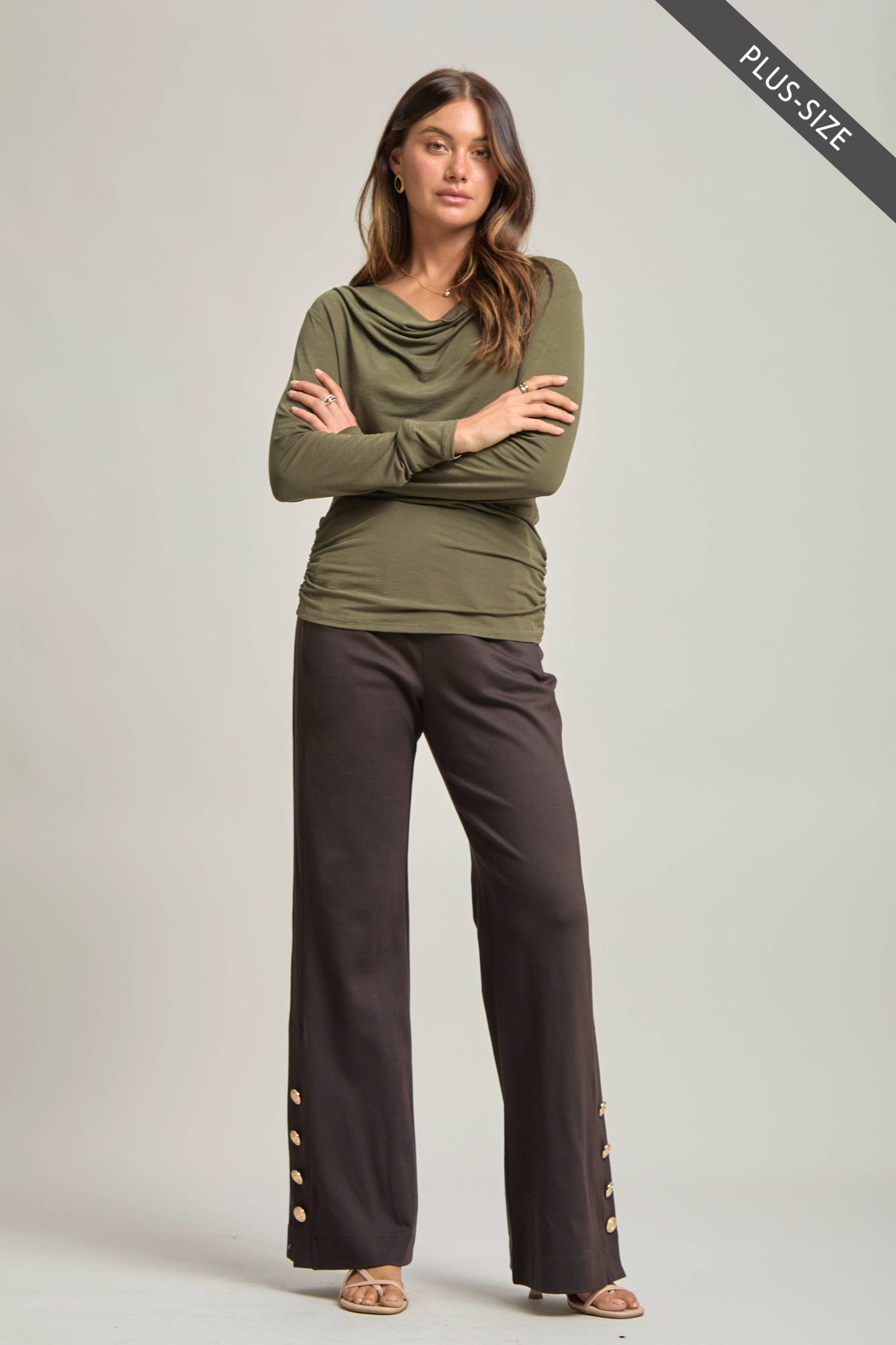 PLUS SIZE Signature Ruched Top CL-RUCHEDP