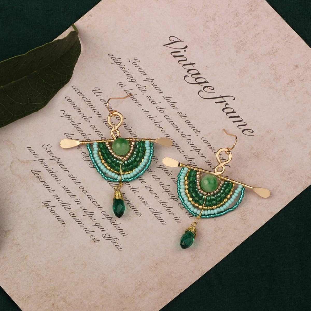 HIGH-GRADE NATURAL STONE WOVEN COLORFUL EARRINGS_CWAJE3983