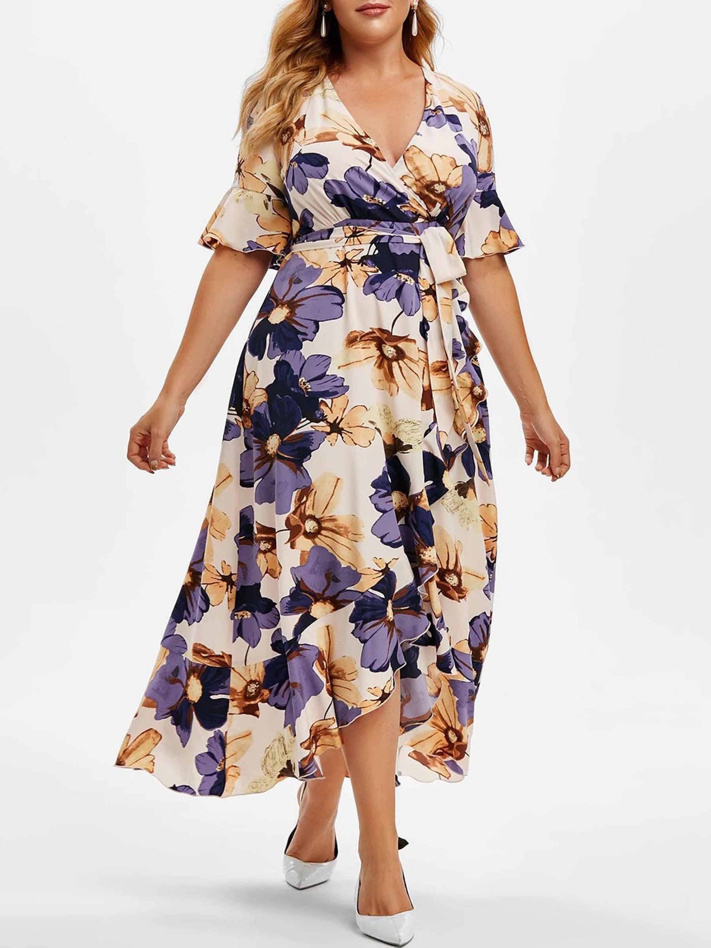 Casual Bohemian Print Irregular Dress