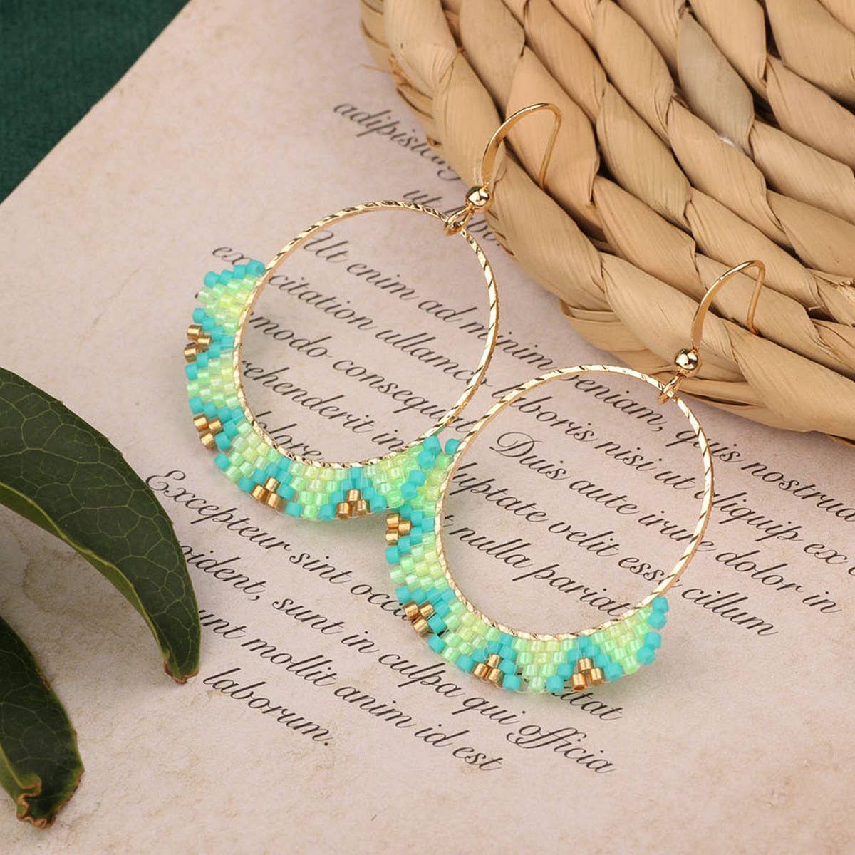 HIGH-GRADE NATURAL STONE WOVEN COLORFUL EARRINGS_CWAJE3983