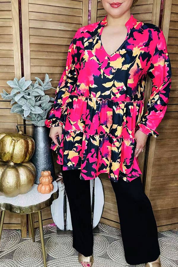 Long sleeve baby doll women blouse BQ16059