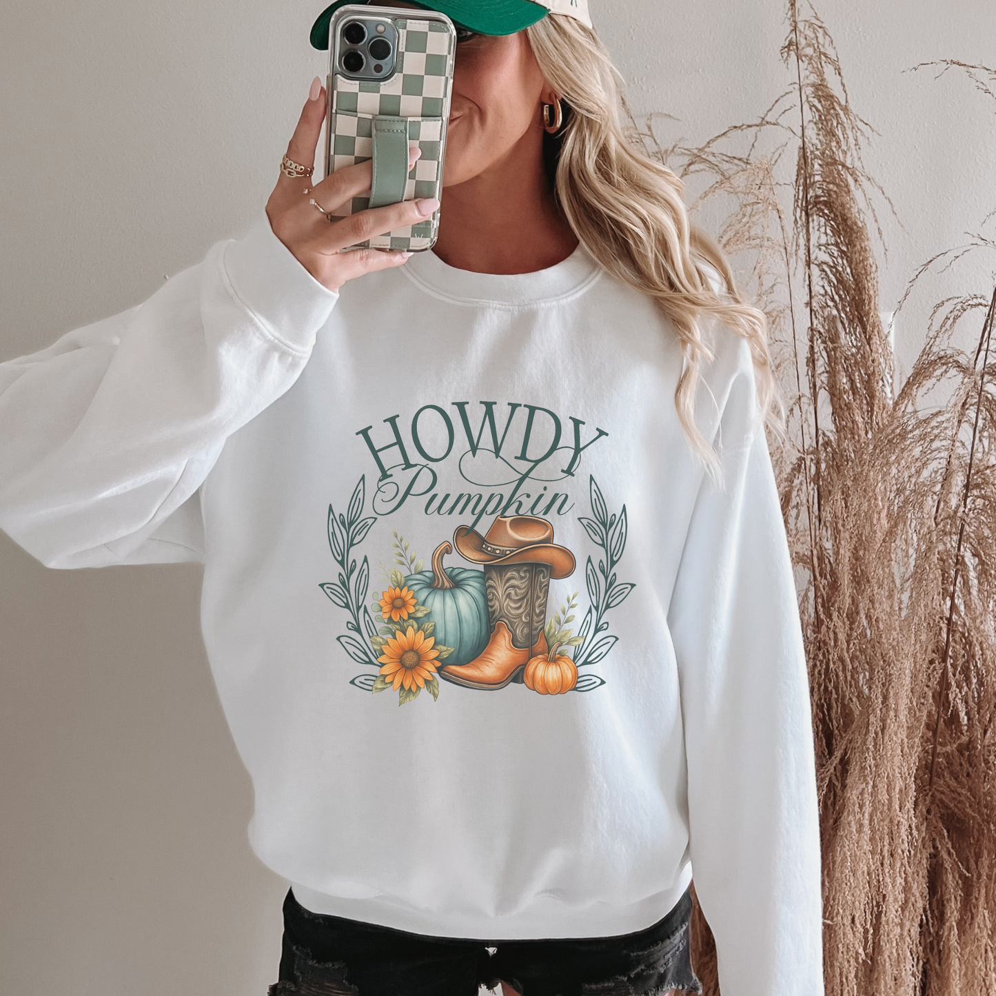 Howdy Pumpkin Fall Women's Crewneck Sweatshirt